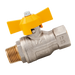 3/4" Bspt Brass Ball Valve Wing Handle Ni Plated