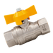 3/4" Brass Ball Valve Wing Handle Ni Plated