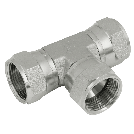 "7/16"" Jic Swivel Female Tee Steel"