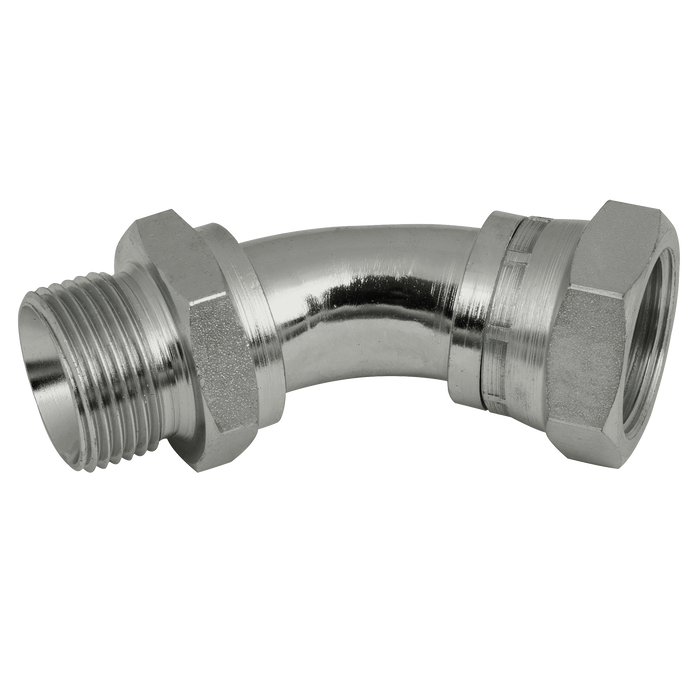 "1/4"" Bsp Male X Bsp Swivel Female 45 Deg"