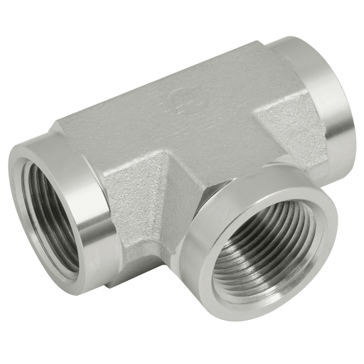 "1"" Nptf Female Fixed Equal Tee Steel"