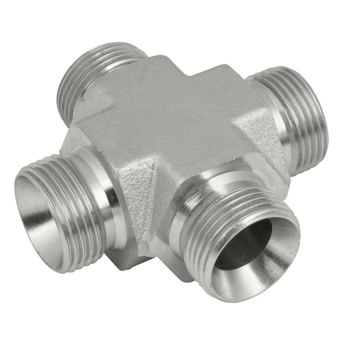 "3/8"" Bspp Equal Male Cross Steel"