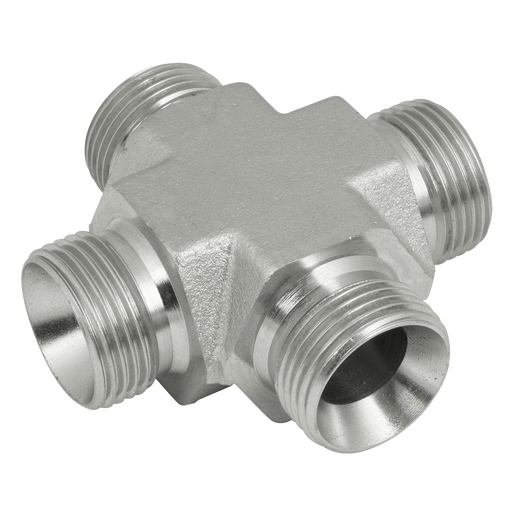 "1/4"" Bspp Equal Male Cross Steel"