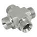 "1/4"" Bspp Equal Male Cross Steel"