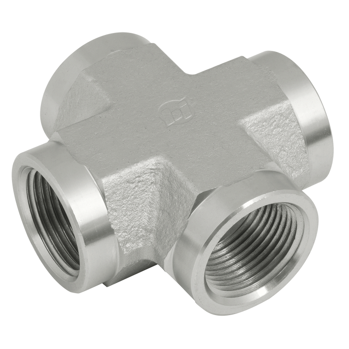"1/2"" Bspp Equal Fem Cross Steel"