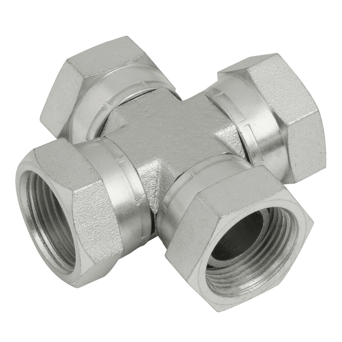 "1/4"" Bspp Swivel Female Cross Steel"