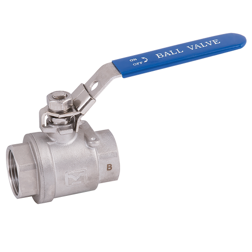 1/2" Bspp 2Pc Full Bore B/V Lock/Lvr Op