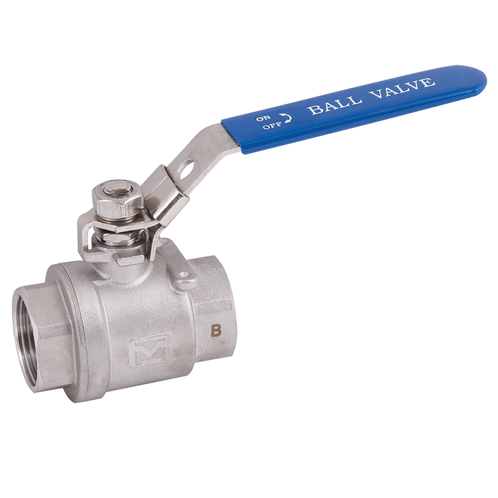 1/2" Bspp 2Pc Full Bore B/V Lock/Lvr Op