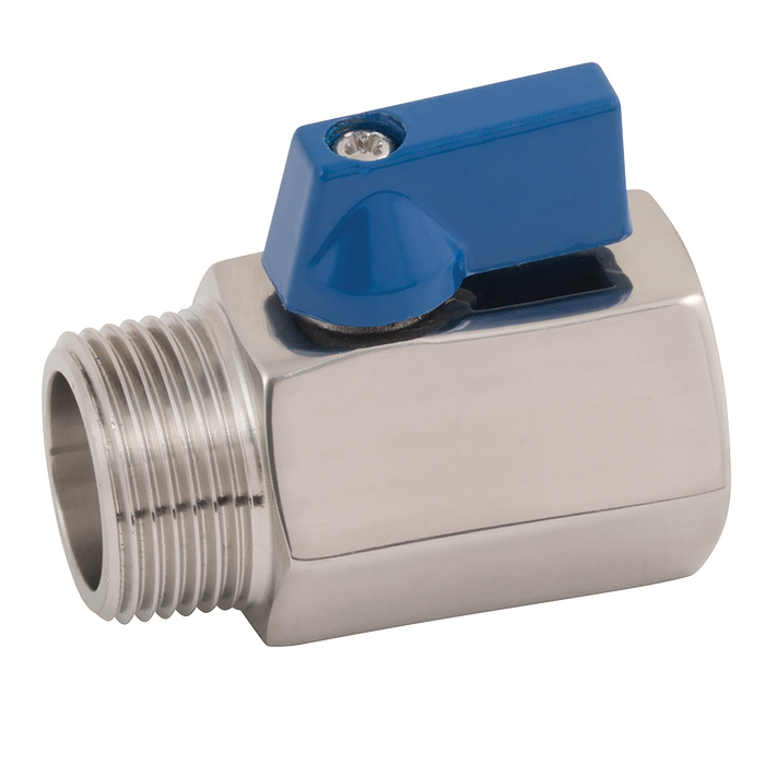 1/4" St.St. Mini Valve Male X Female