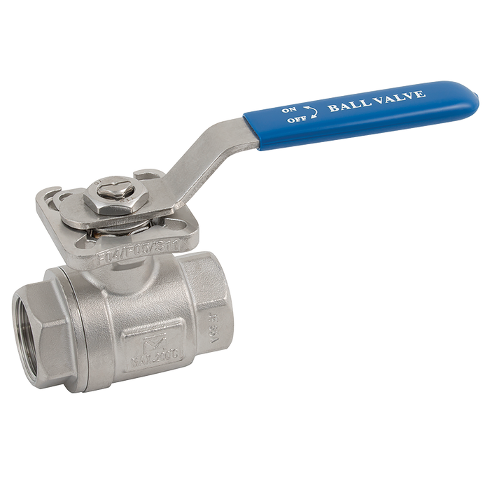 2" Bsp 2Pc Fb D/Mnt B/V Lock/Lvr