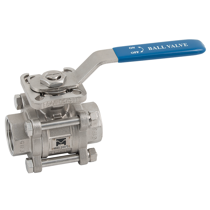 3/4" Bsp S/S 3Pc D/Mnt Fbbv