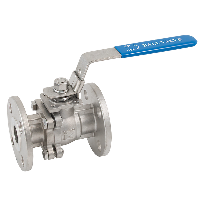 4" Asa150 Flanged S/S 2Pc Fbbv Lever Op.