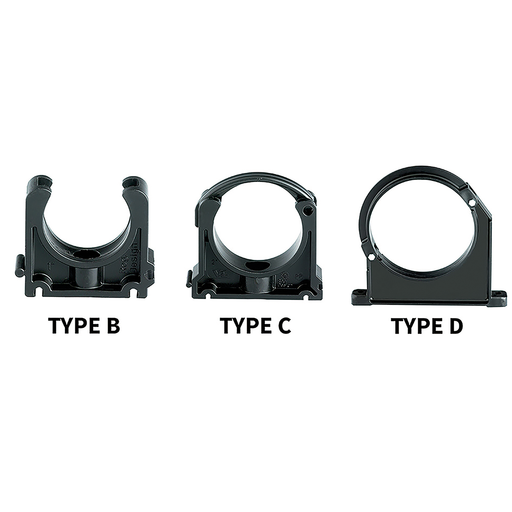 Black Pp Industrial Pipe Clip 4"