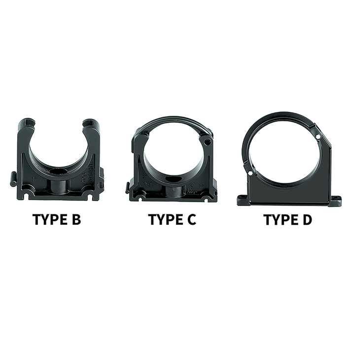Black Pp Industrial Pipe Clip 4"