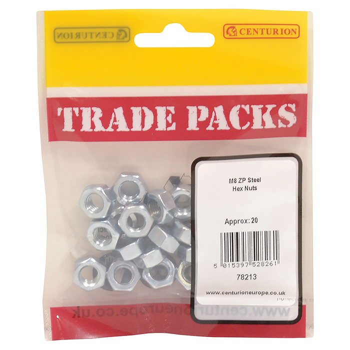M10 Zp Steel Hex Nuts Trade P Acks (Pack Of 20)