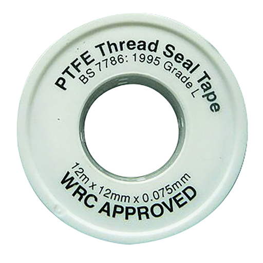 12Mm X 12 Metre Ptfe Thread Seal Tape - White