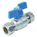 22Mm Od Wras Butterfly Ball Valve Compression Ends