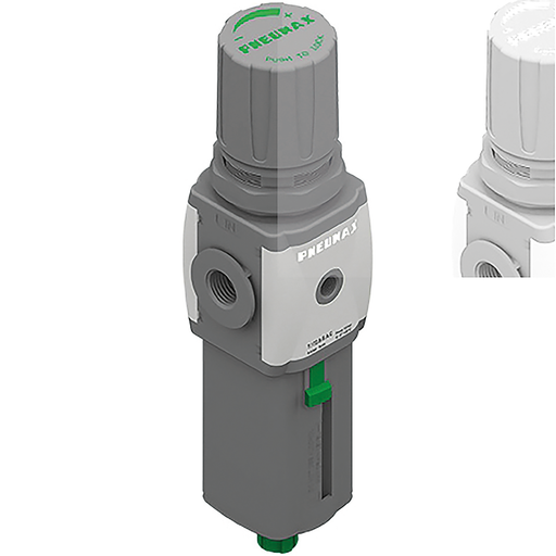 G3/8" F/Reg 20 Mic Less Gauge