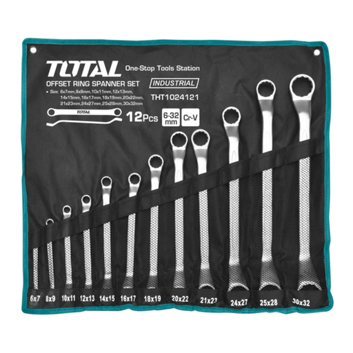 12Pcs Offset Ring Spanner Set