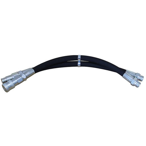 Flat Face Qrc X 1/2" Bspp X 0. 5 Mtr Leader Hoses