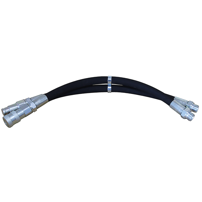 Flat Face Qrc X 1/2" Bspp X 0. 5 Mtr Leader Hoses