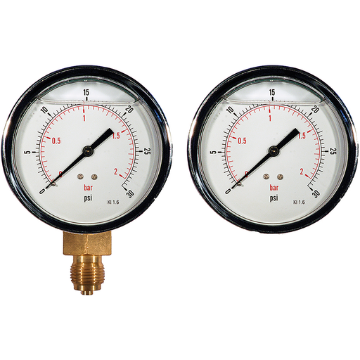 100Mm 1/2" Gly Gauge Con Back Outer Range 0-2000 Psi