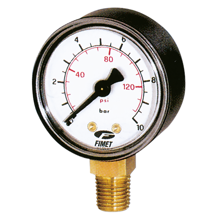 50 Mm Pressure Gauge - 1/8" Btm Entry - 14 Bar