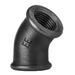 Black 45 Deg Equal Elbow 3/4" Bsp Female