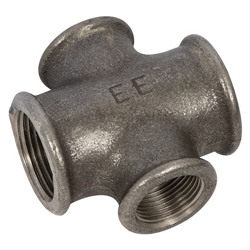 Black Un-Equal Cross 3/4" Bsp X 3/8" Bsp