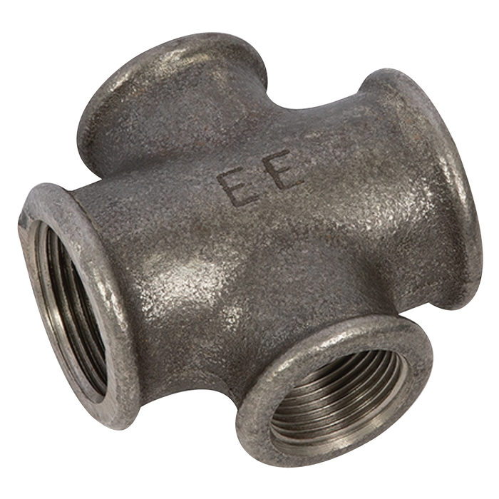 Black Un-Equal Cross 3/4" Bsp X 3/8" Bsp