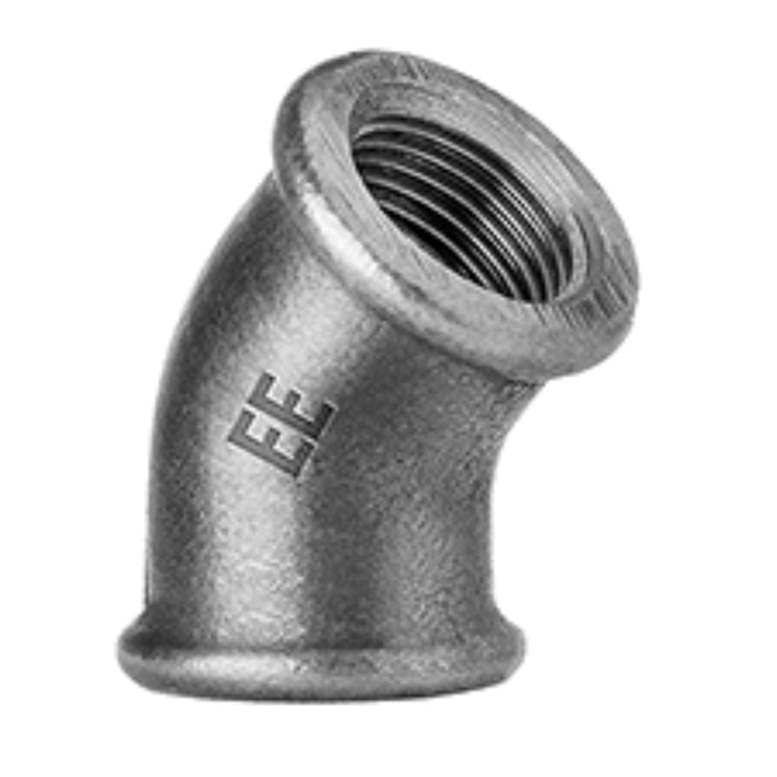 Galv 45 Deg Equal Elbow 1/2" Bsp Female