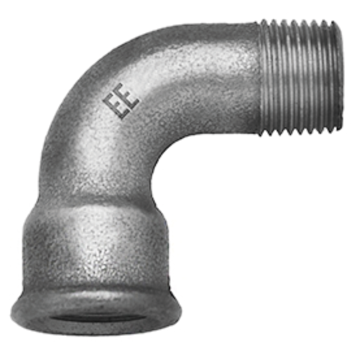 Galv Short Bend 3/8" Bsp Male X Female