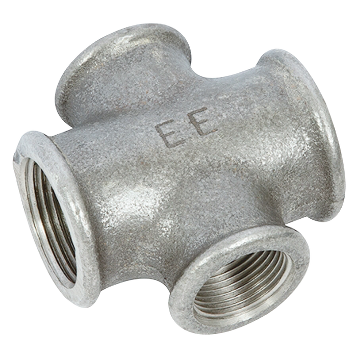 Galv Un-Equal Cross 3/4" Bsp X 1/2" Bsp
