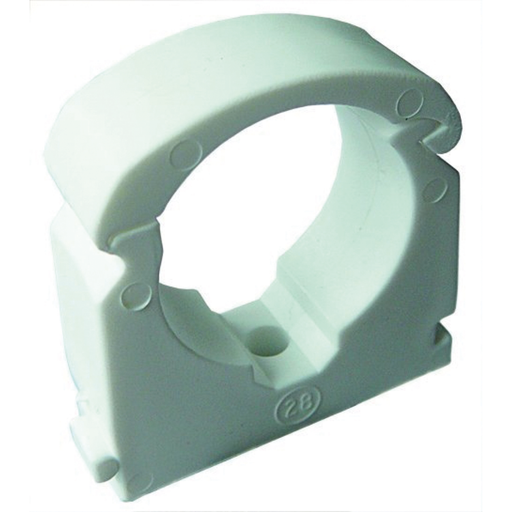28Mm Pipe Clip - White 