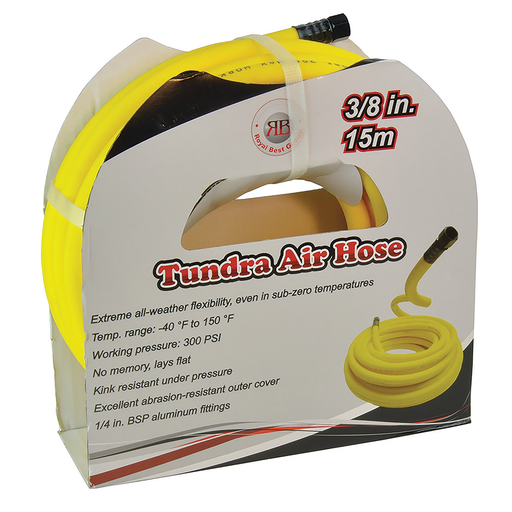 Tundra Air Hose Yellow 3/8" X 15M X 1/4" Bspf