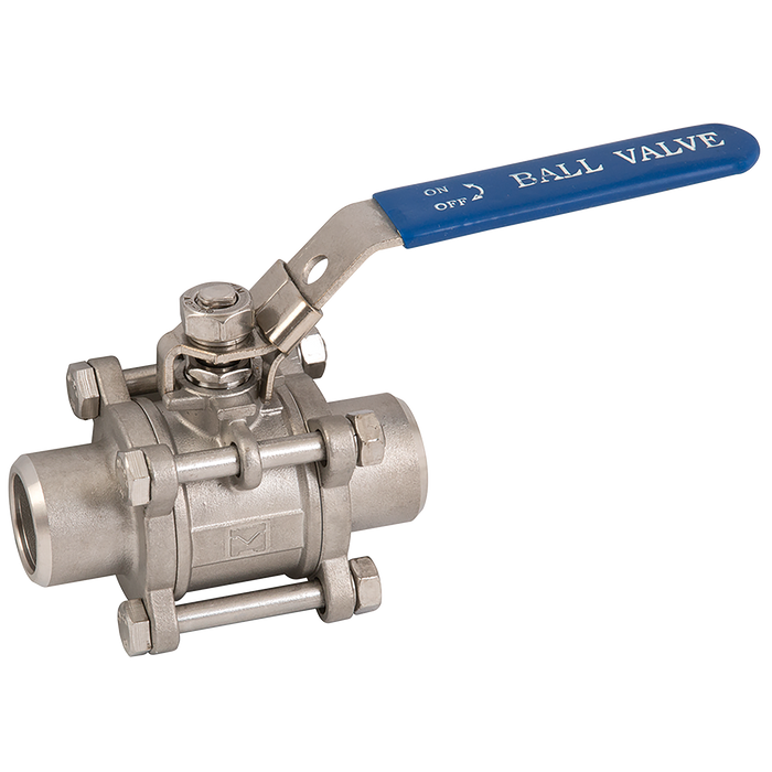 1/4" B/Weld 3Pc Full Bore B/V Lock/Lvr