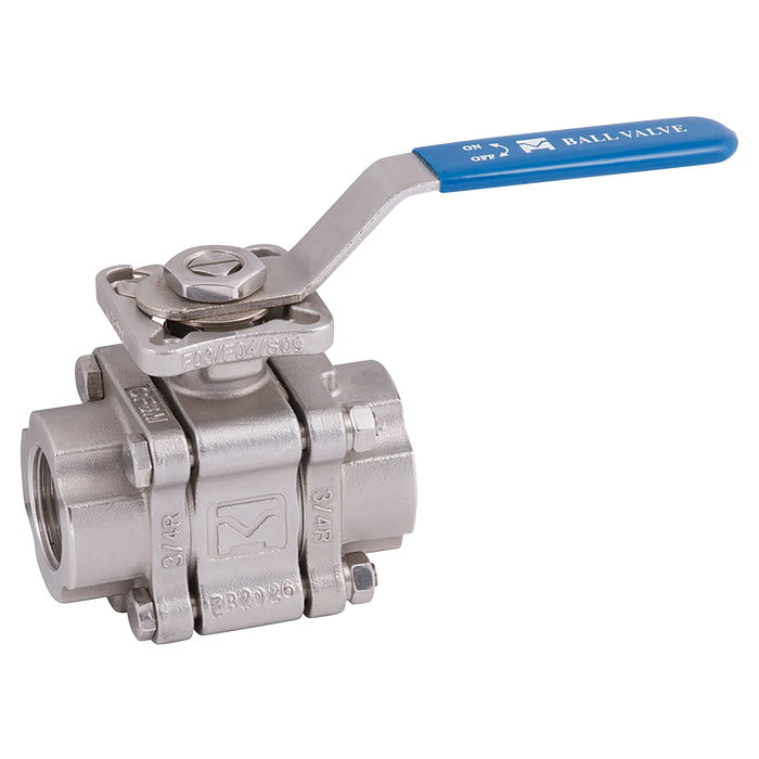 1.1/4" Bspp 3Pc Rb B/V Lvr Ss Fsas