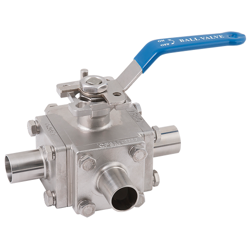 3" Odbw S/S 3-Way T-Port D/Mnt B/V Cavit
