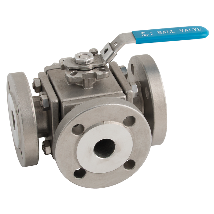 6" Pn16 Flange D/Mnt Ss 3W L-Prt Fbbv