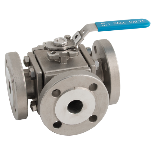 4" Pn16 Flange D/Mnt Ss 3W T-Prt Fbbv