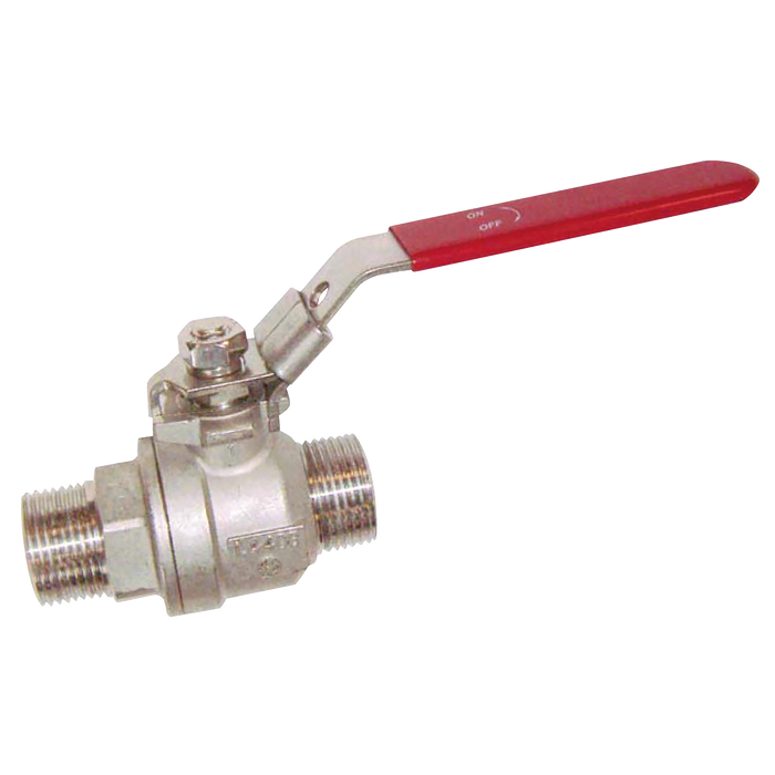 1" Bsp St/St 2Pc Ball Valve M X M 