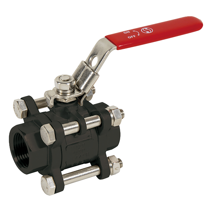 3" Bsp 3 Piece Carbon St Ball Valve Pn25