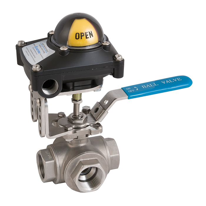 1.1/2" Bsp Ss 3-Way L-Port B/V - D/Mnt
