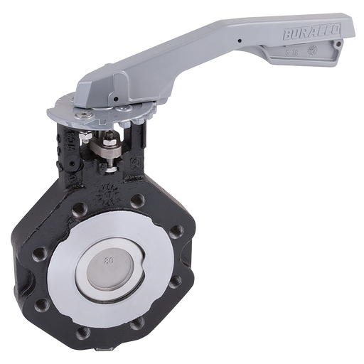 3" Pn40 L+T Bfly Vv Cs/Ss/Rtfe Lvr Op