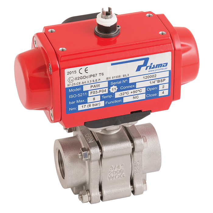 3/4"Npt Ss 3Pc Fsas Fbbv Prisma Da Act