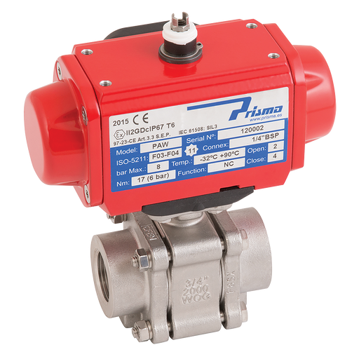 1.1/4" Bsp Ss 3Pc Fsas Bv Prisma Sa Act