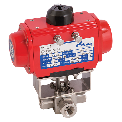 1/4" Bsp 6K 3Wl Rb Ss B/V Prisma Da Act