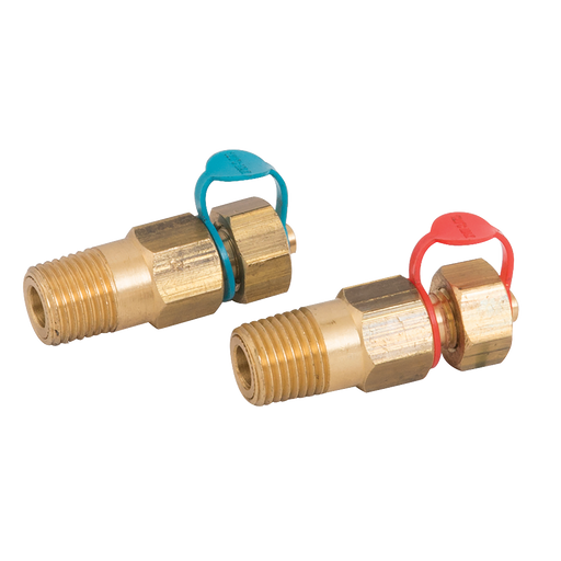 "1/4"" Bsp Brass Test Point - Blue"