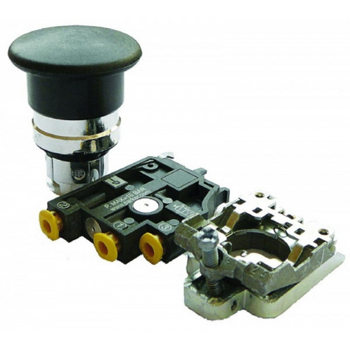 Parker Mushroom Head Push Button | Spring Return 1 N/C Valve | Black | 4mm Push In | | PXB-B4131BC2 - FluidAirFittings