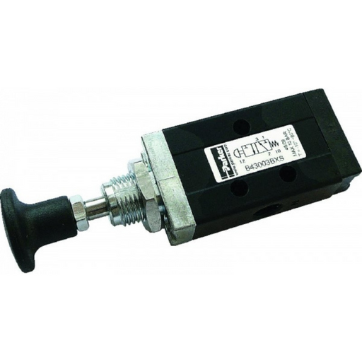 Parker  Button Operated G1/8''| Spring Return | 3/2 Valve| B43003BXS - FluidAirFittings